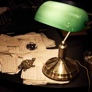 lampe banquier originale verte 